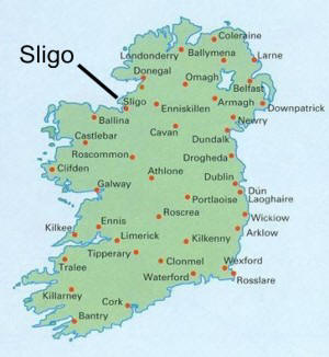 Map of Sligo, Ireland